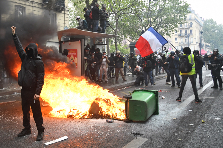 Paris’te 1 Mayıs gerginliği