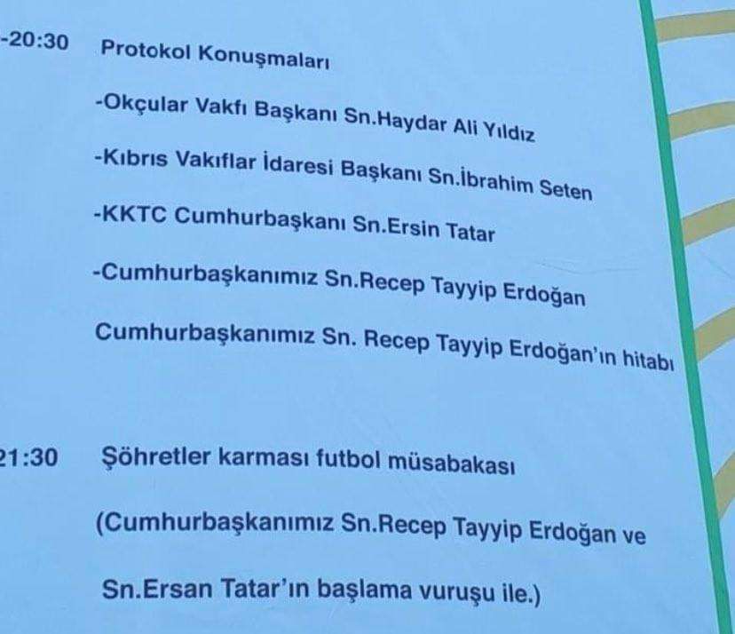 Kültür festivalinde skandal pankart: Cumhurbaşkanı Ersan Tatar!