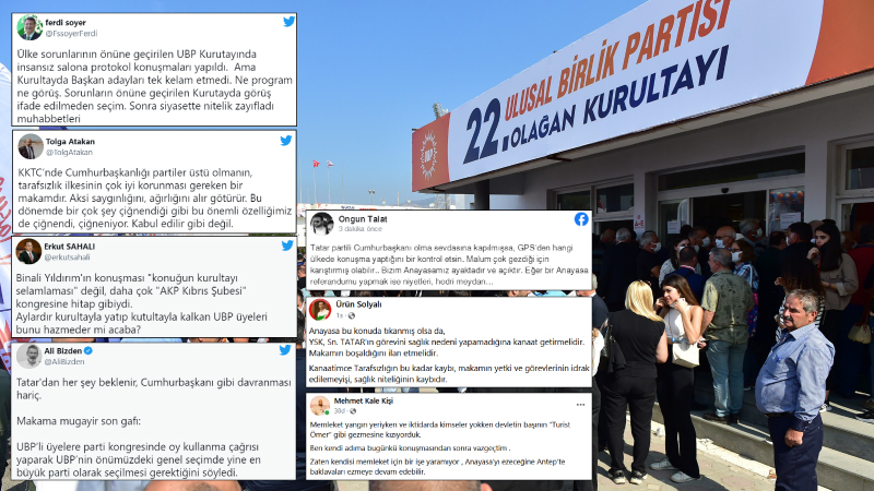 UBP Kurultayı’nda yapılan konuşmalara tepki yağdı