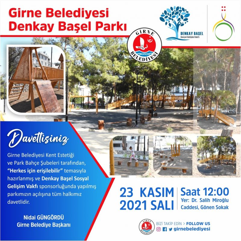 Denkay Başel Parkı açılıyor