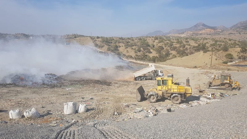 Güngör Katı Atık Depolama Alanı’ndaki yangın devam ediyor