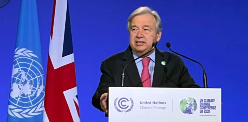 Guterres COP26’da konuştu: Kendi mezarımızı kazıyoruz!