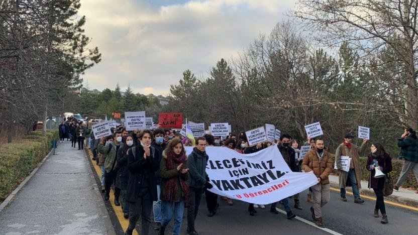 ODTÜ öğrencileri yürüyor: Geleceğimiz için ayaktayız!