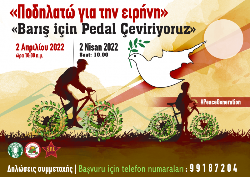 Kıbrıslı gençler pedalları barış için çeviriyor