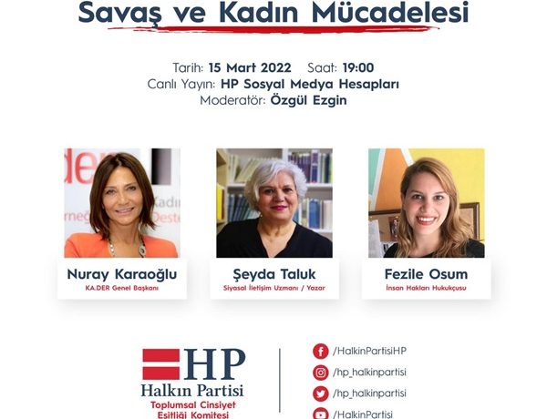 HP’den “Savaş ve Kadın Mücadelesi” konulu panel