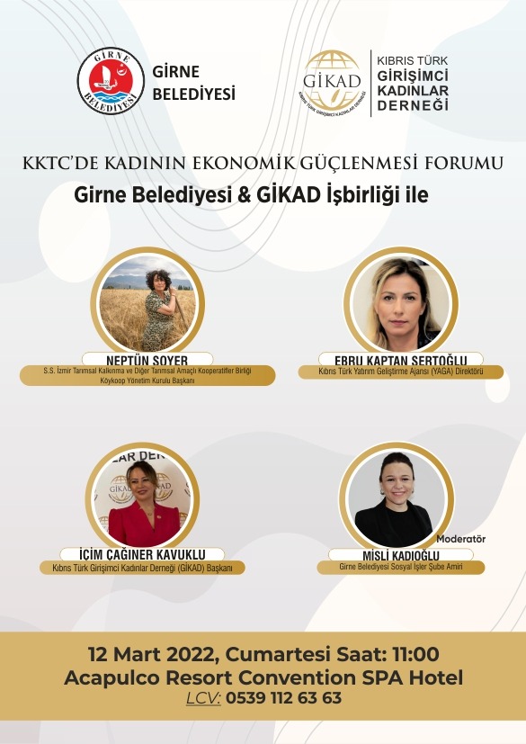 Girne Belediye ve GİKAD ‘Kadının Ekonomik Güçlenmesi Formu’ düzenliyor