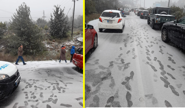 Girne-Lefkoşa yolu trafiğe kapatıldı