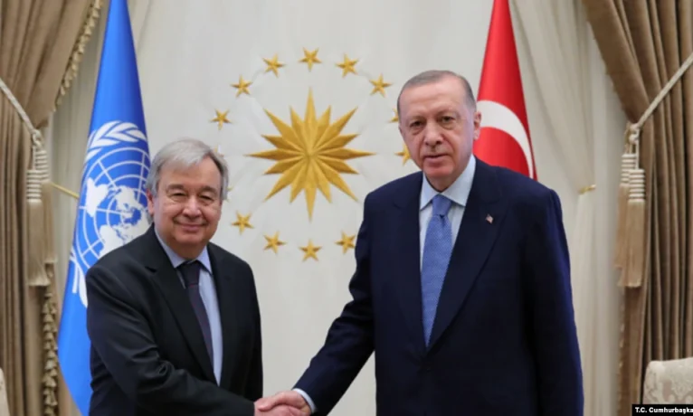 Guterres ile Erdoğan Ankara’da bir araya geldi