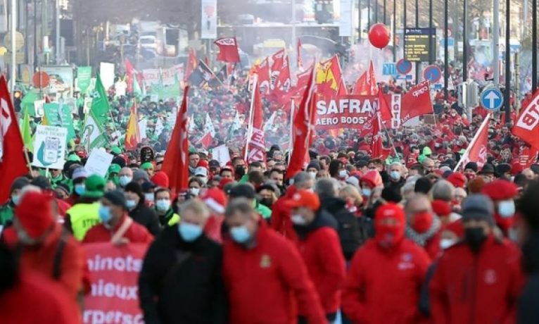 Belçika’da hayat pahalılığı nedeniyle işçiler greve gitti