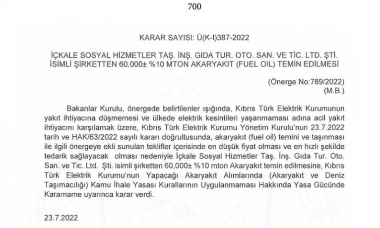 İhalesiz alıma İçkale’den devam: 60 bin ton yakıt daha…