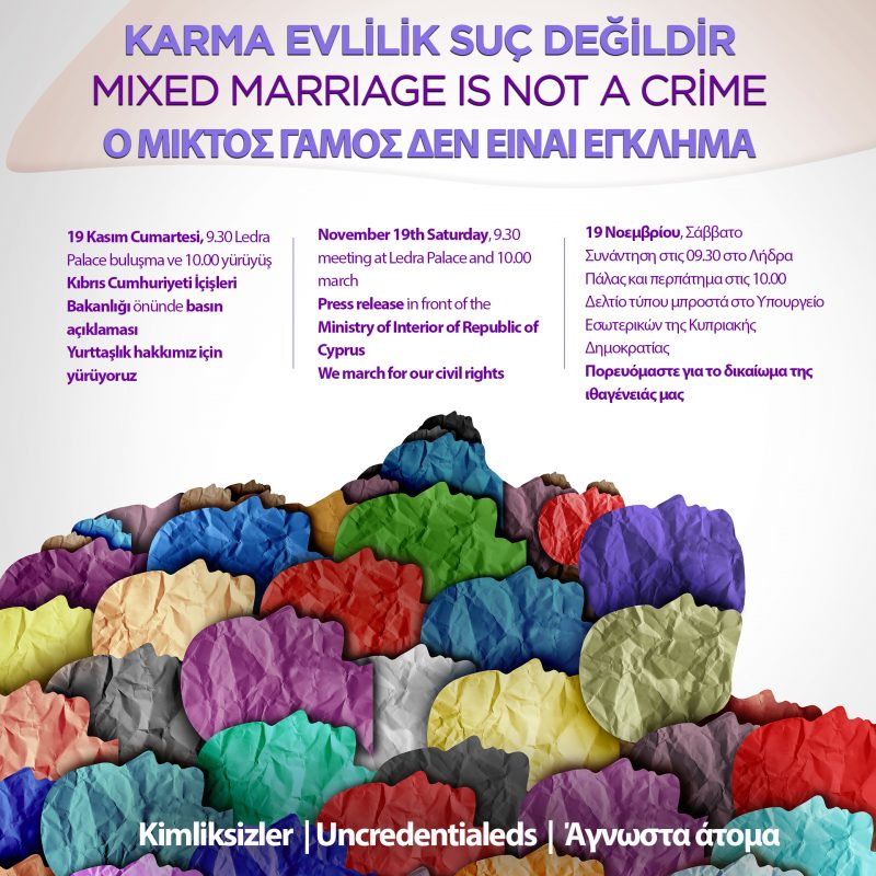 “Kimliksizler” güneyde eylem yapacak: Karma evlilik suç değildir