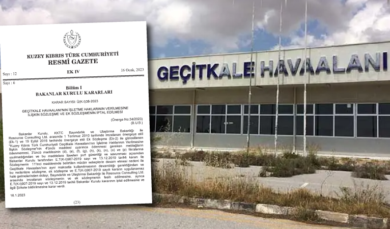Geçitkale Havaalanı askeri eğitim ve işbirliği faaliyetlerini geliştirmek maksadı ile askere devrediliyor