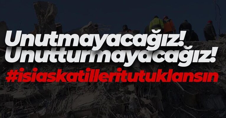 Türkiye’nin ‘gündemine’ girmek için saat 19.00’da Twitter’da  #isiaskatilleritutuklansın