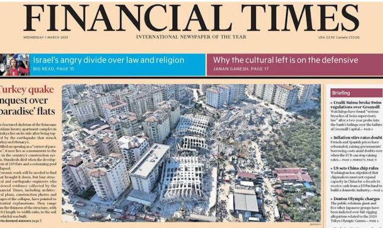 Financial Times’ın ilk sayfasında: Çürümenin sembolü