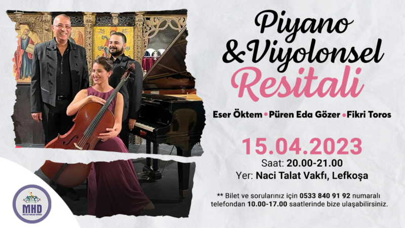 Mülteciler yararına Cello & Piano Recital şöleni düzenleniyor