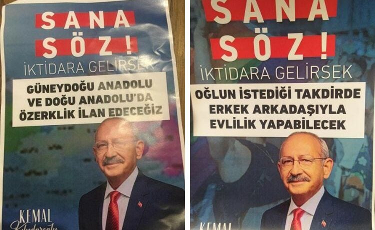 Kılıçdaroğlu’na yönelik asimetrik propaganda: Sahte broşürler, afişler, montaj videolar