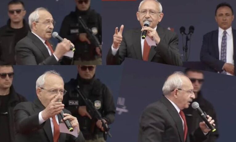 Kılıçdaroğlu mitinge çelik yelekle çıktı