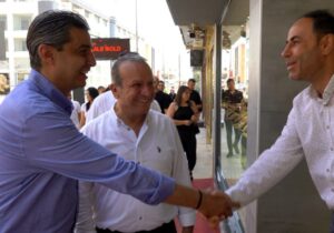 DP adayı Serhan Aktunç Taşkınköy’de ziyaretlerde bulundu