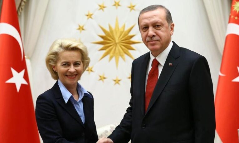 Erdoğan AB Komisyonu Başkanı Leyen ile görüştü