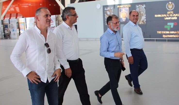 Erhürman yeni Ercan Havalimanı’nda incelemelerde bulundu