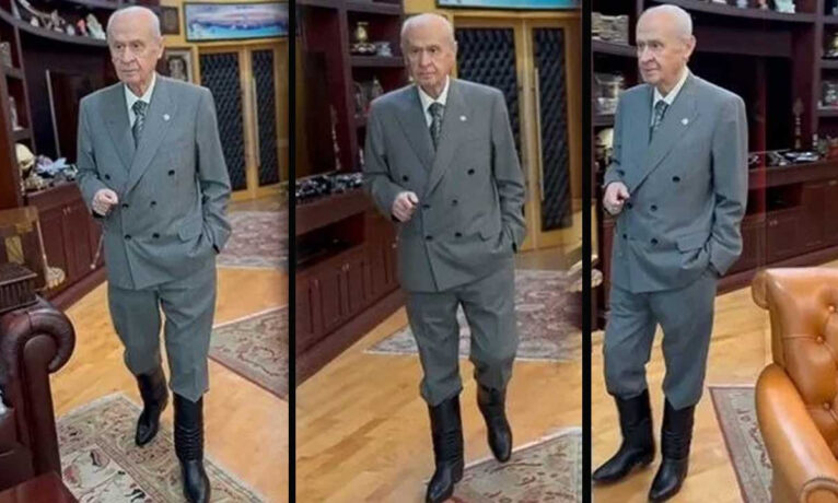 Bahçeli çizmeleri çekerek verdiği Kıbrıs mesajını Zeki Müren şarkısıyla paylaştı