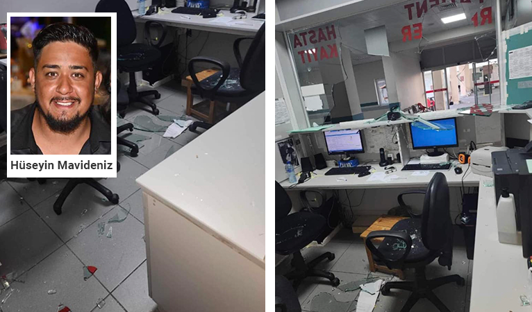 Mağusa Hastanesi acil servisinde balyozlu saldırı