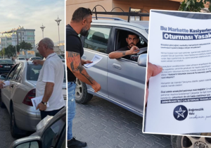 Bağımsızlık Yolu’ndan market çalışanlarına destek: Bu markette kasiyerlerin oturması yasak!