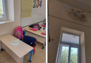 Bir okulun daha tavanı çöktü