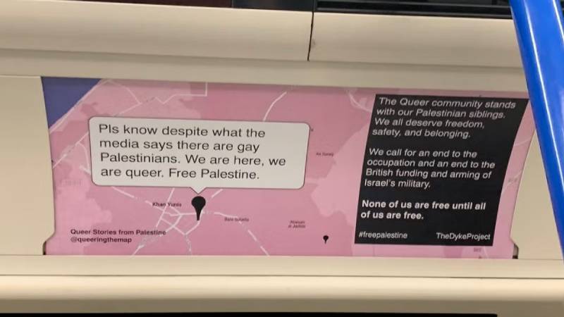 LGBTİ+ aktivistleri Londra metrosunun reklam servisini hackleyip Filistinli LGBTİ+’ların mesajlarını paylaştı