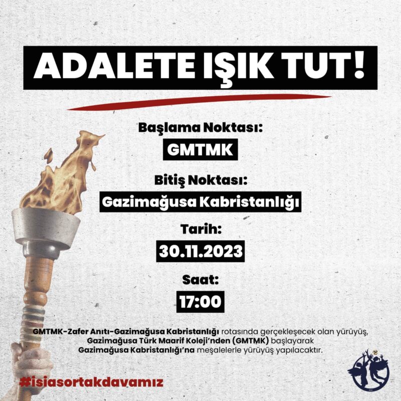 “Adalete Işık Tutuyoruz!”