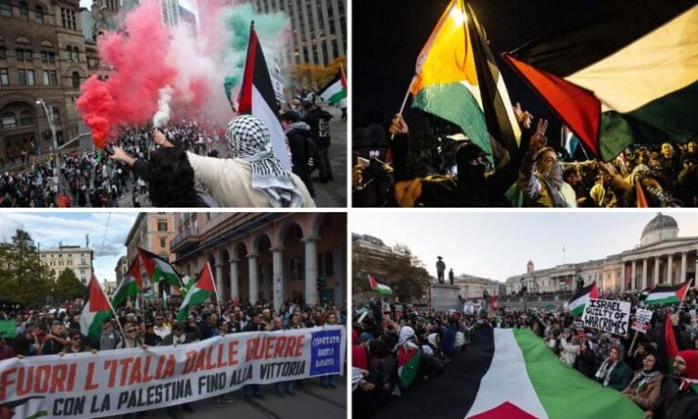 Dünya genelinde Filistin’e destek gösterileri devam ediyor