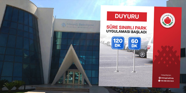 Gönyeli’de bazı park yerlerinde süre uygulaması başlatılıyor
