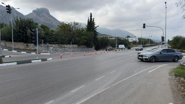 Girne çevre yolundaki trafik ışıklarında çalışma yapılacak