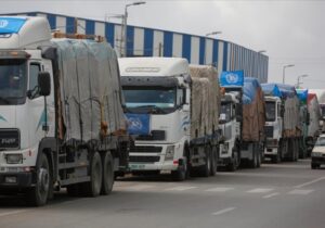 Filistin Kızılayı: Gazze Şeridi’ne insani yardım taşıyan 100 tır ulaştı