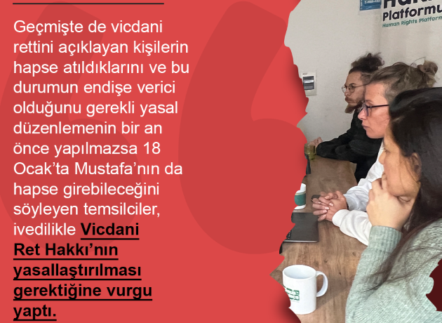 İnsan Hakları Platformu Kıbrıs’ta Vicdani Ret İnisiyatifi ile görüştü
