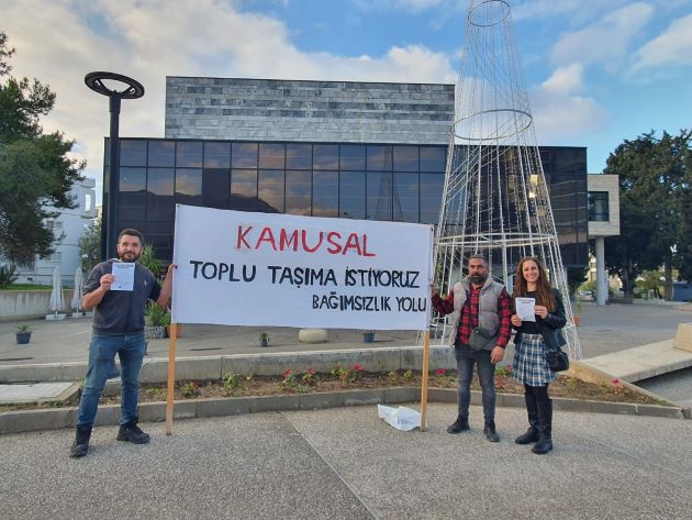 Bağımsızlık Yolu kamusal toplu taşıma talebiyle eylem yaptı