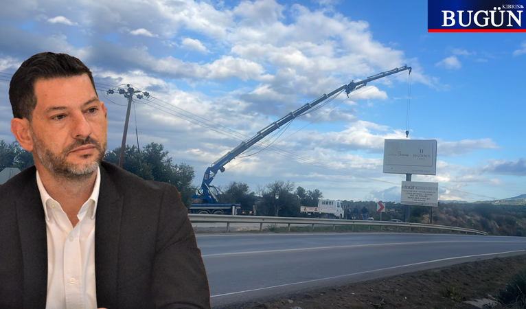 Alagadi Özel Çevre Koruma Alanı’ndaki reklam tabelaları belediye tarafından kaldırılmaya başlandı