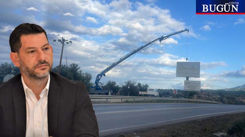 Alagadi Özel Çevre Koruma Alanı’ndaki reklam tabelaları belediye tarafından kaldırılmaya başlandı