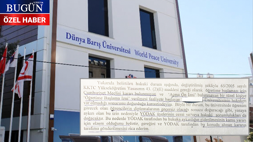 YENİ REZALET! Dünya Barış Üniversitesi hakkında Başsavcılık görüşü: Yasa dışı kuruldu, öğrencilerin diploması geçersiz
