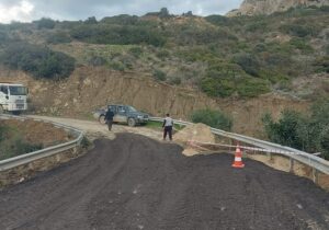 Sadrazamköy yolu trafiğe açıldı