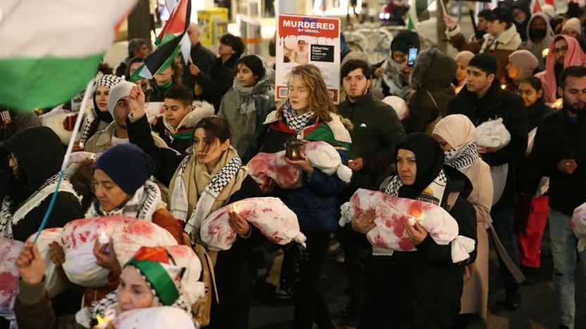 Avusturya’da Filistinliler için ‘hüzün yürüyüşü’