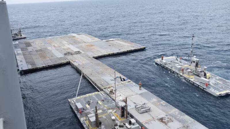 ABD, Gazze Şeridi’nde inşa ettiği yüzer iskeleyi tamamladı; yardım taşıyan ilk ABD gemisi Kıbrıs’tan yola çıktı
