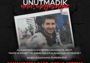 Ali Gargınsu, Ulaştırma Bakanlığı önünde yapılacak eylemle anılacak