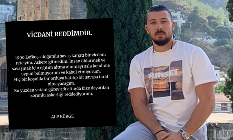 Kıbrıs’ta vicdani ret mücadelesi devam ediyor: Alp Bürge’den tarihi adım