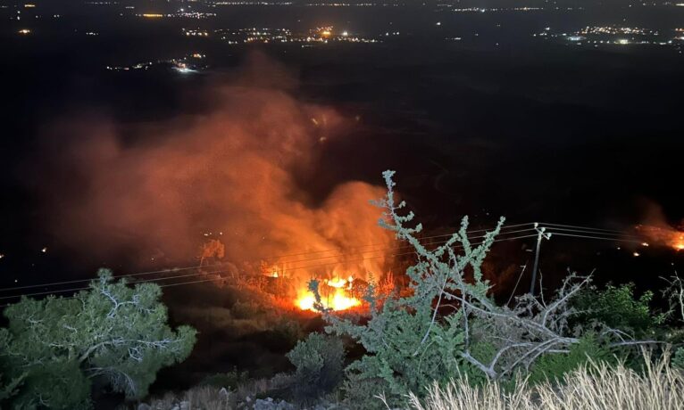 Beyköy atış alanı civarında başlayan yangın söndürüldü