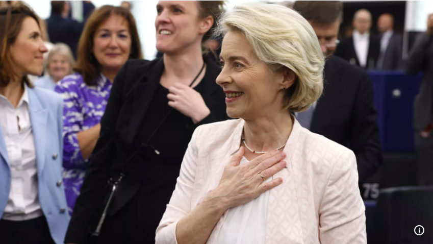 İsrail taraftarlığı nedeniyle eleştirilerin odağında olan Von der Leyen ikinci kez Avrupa Komisyonu başkanlığına seçildi