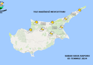 Meteoroloji Dairesi’nden tozlu hava uyarısı