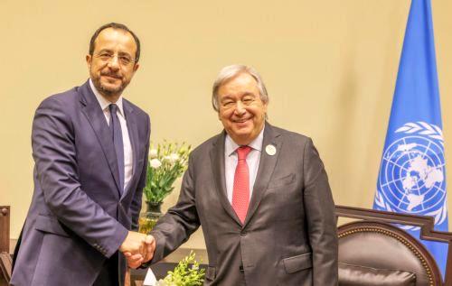 Hristodulidis, BM Genel Sekreteri Guterres ile görüştü: “Kıbrıs Sorununda çözüm için hazırız”