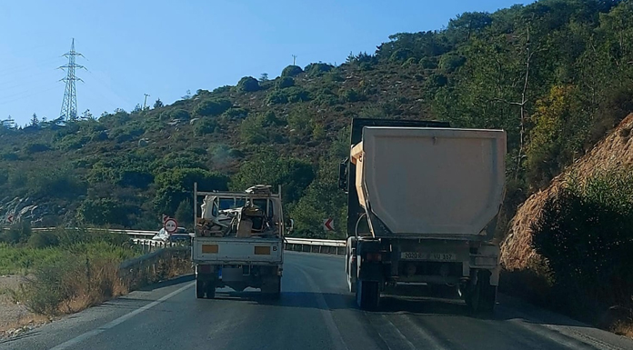 Değirmenlik-Girne dağ yolunu kullanacak büyük araçların, önlerinde bulunan aracı geçmelerini yasaklandı