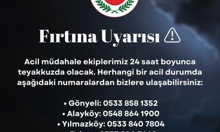 Gönyeli ve Alayköy’de fırtına alarmı: Belediye ekipleri teyakkuzda